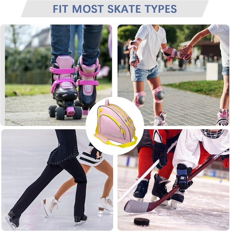DAFISKY Roller Skate Bag - Ice Skate Bag Fits Inline Skates Quad Skates Rollerblades Figure Skates for Women Men Youth - Image 4